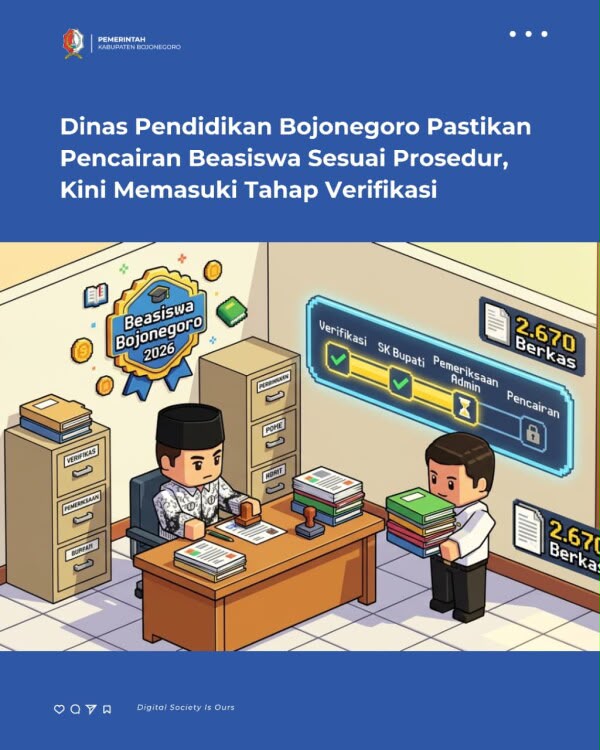 Dinas Pendidikan Bojonegoro Pastikan Pencairan Beasiswa Sesuai Prosedur, Kini Memasuki Tahap Verifikasi
