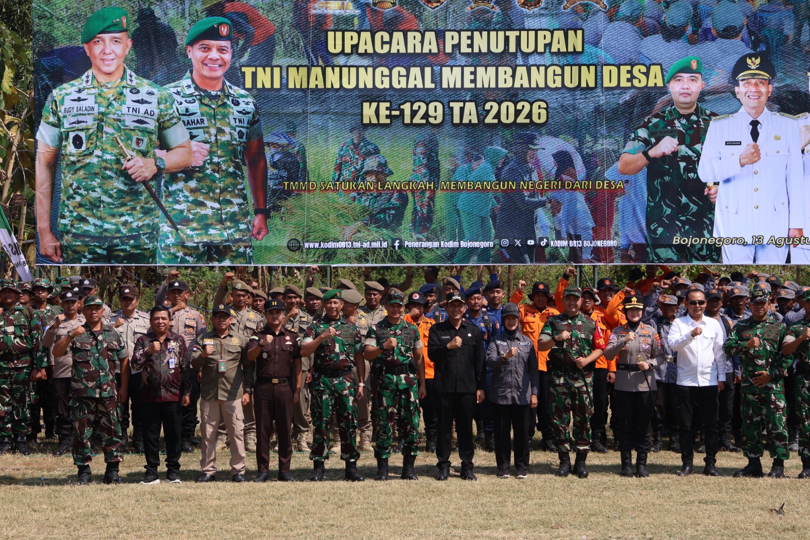 TMMD Ke-129 di Kedungadem Resmi Ditutup