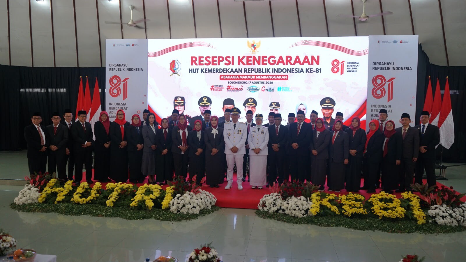 Bupati, Wakil Bupati dan Forkopimda Bojonegoro Ikuti Secara Daring Resepsi Kenegaraan di Istana Negara