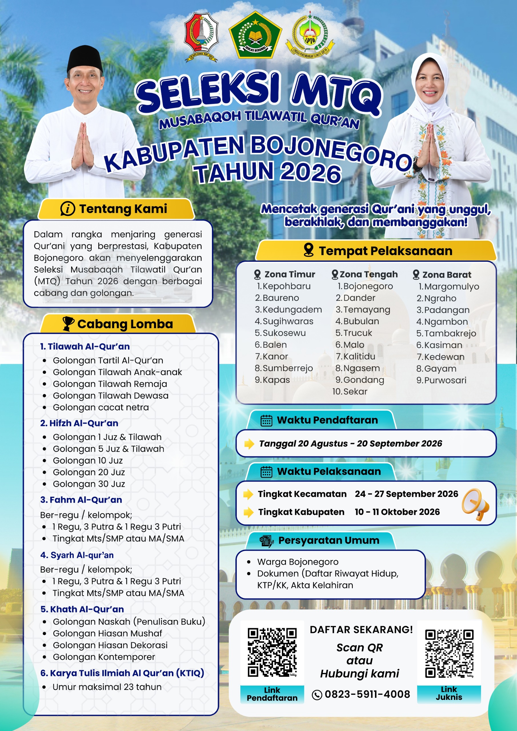 Pemkab Bojonegoro Gelar Seleksi MTQ 2026 untuk Jaring Generasi Qur’ani Unggul