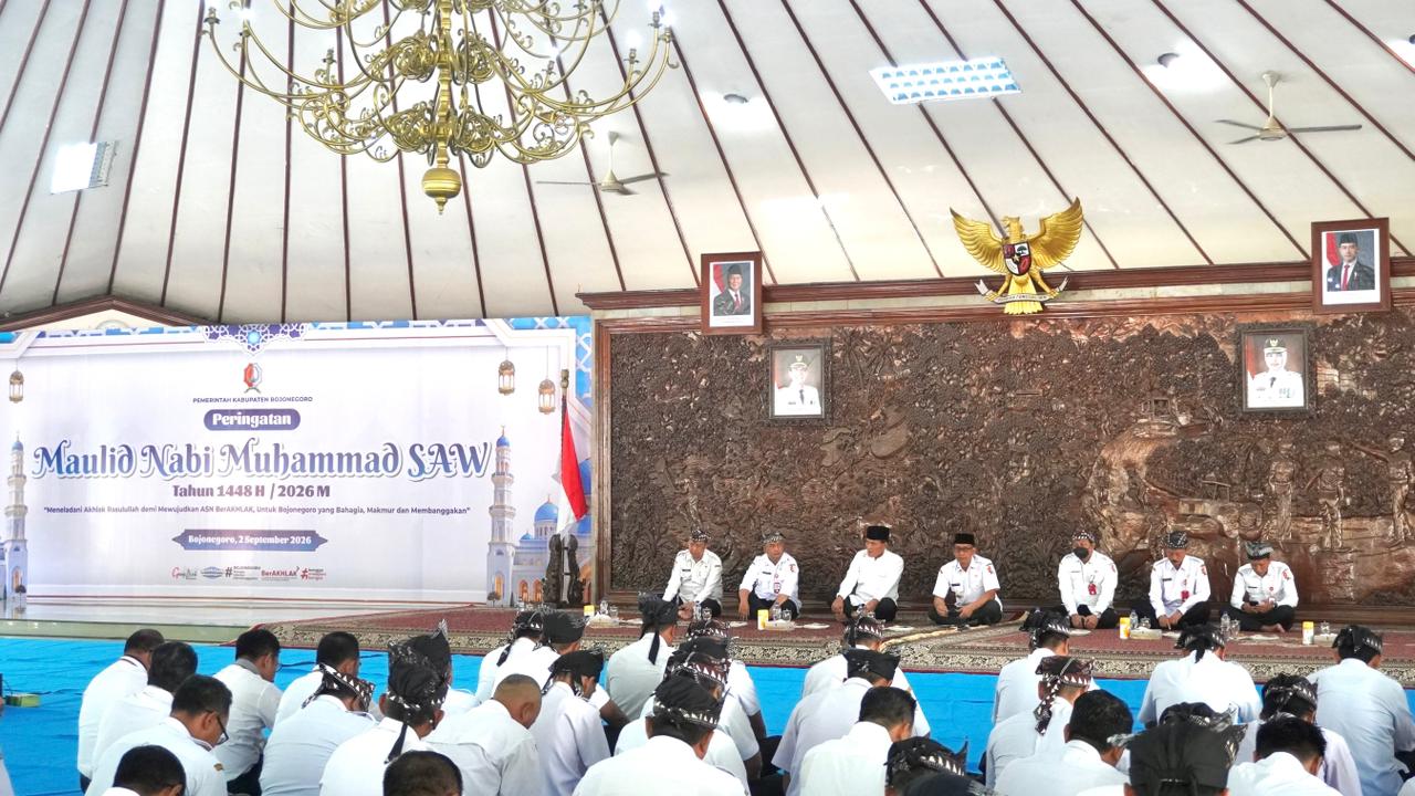 Pemkab Bojonegoro Gelar peringatan Maulid Nabi Bersama ASN