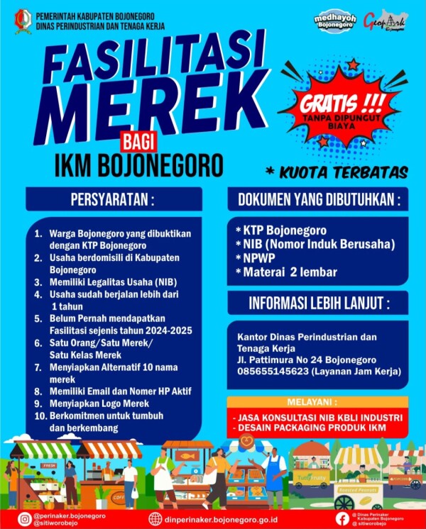 Pemkab Bojonegoro Fasilitasi Merk Gratis Bagi Produk IKM Lokal