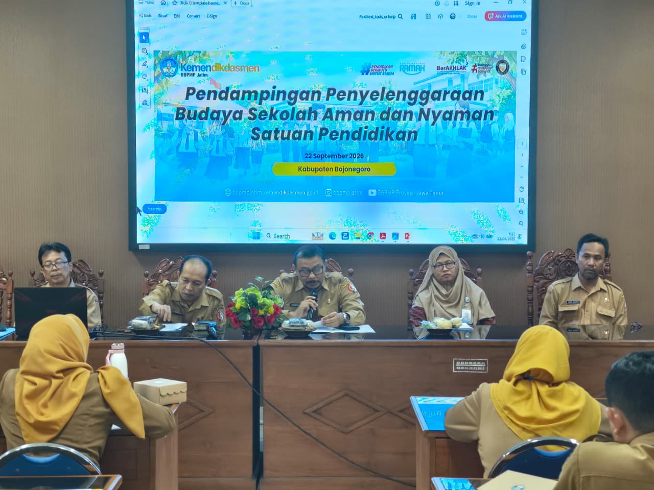 Dinas Pendidikan Bojonegoro dan BBPMP Gelar Budaya Aman dan Nyaman