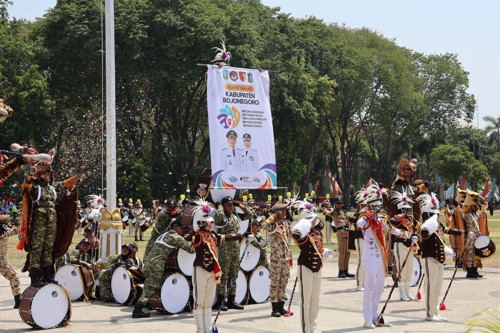 Upacara Puncak Hari Jadi Ke-349 Bojonegoro Digelar di Alun-alun, Jadi Momen Kebersamaan Membangun Daerah