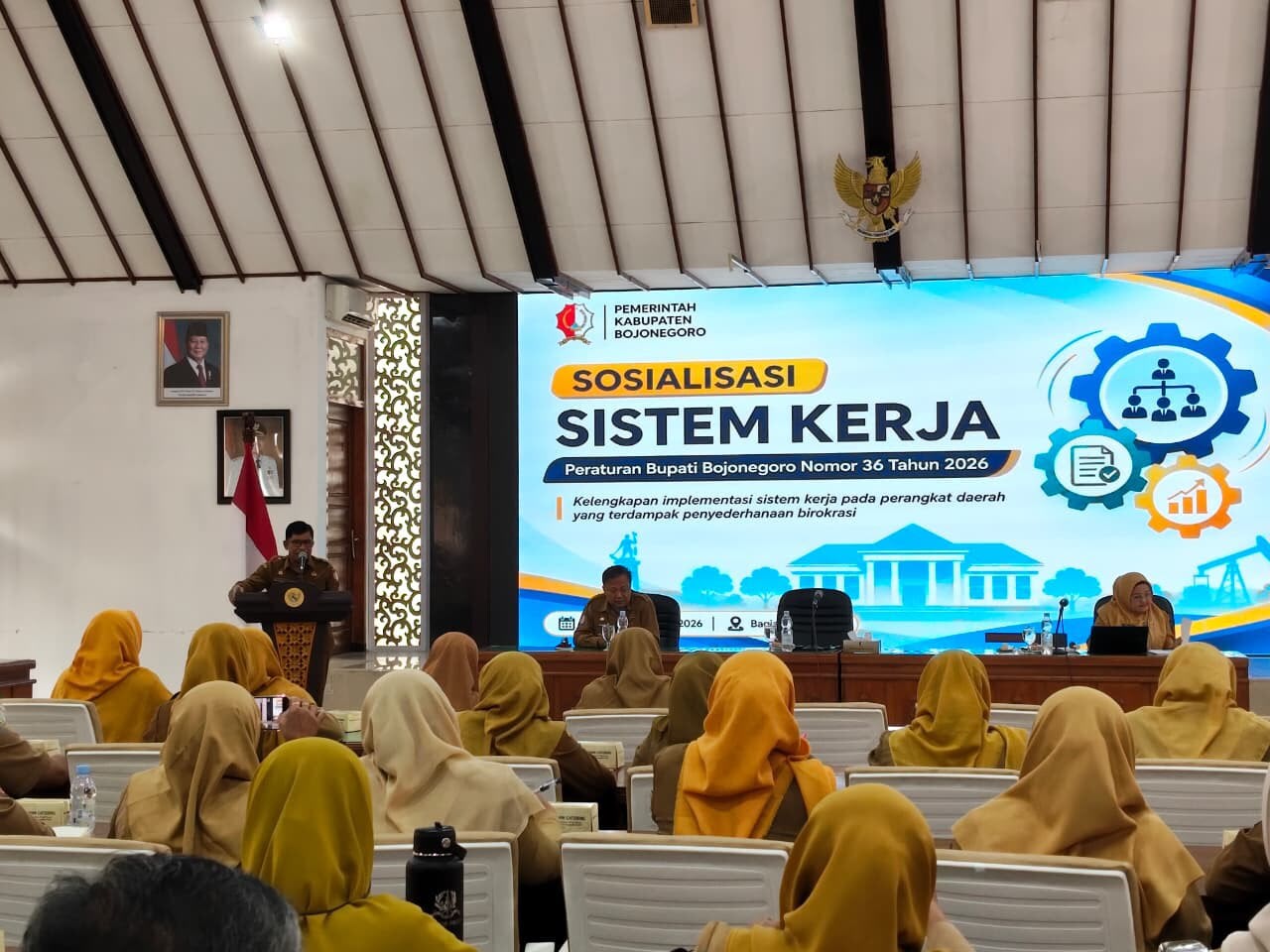 Pemkab Bojonegoro Gelar Sosialisasi Perbup Sistem Kerja Aparatur Sipil Negara